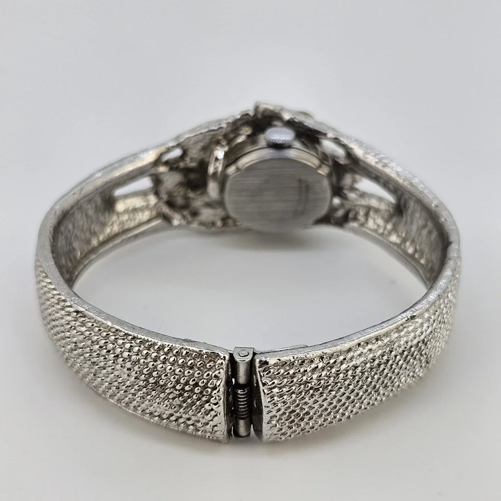 VTG Winton Mechanical Women's Hidden Watch‎ Gray Dial Bracelet Band 6